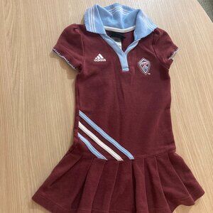 Colorado Rapids Dress 2T Adidas Maroon Textured Cotton Polyester Blend MLS